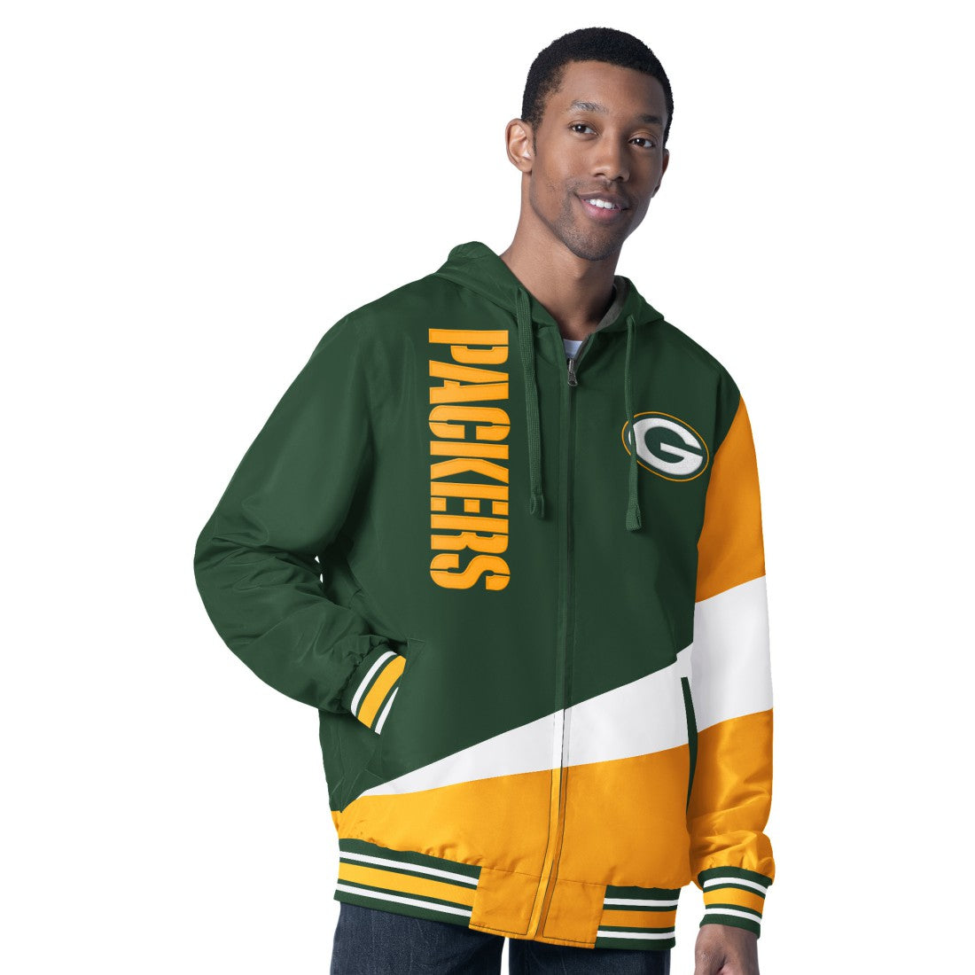 Green Bay Packers G-III Sports by Carl Banks Dual Threat Reversable Full-Zip Hooded Jacket Green/Charcoal