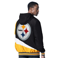 Pittsburgh Steelers G-III Sports by Carl Banks Dual Threat Reversable Full-Zip Hooded Jacket Black/Charcoal
