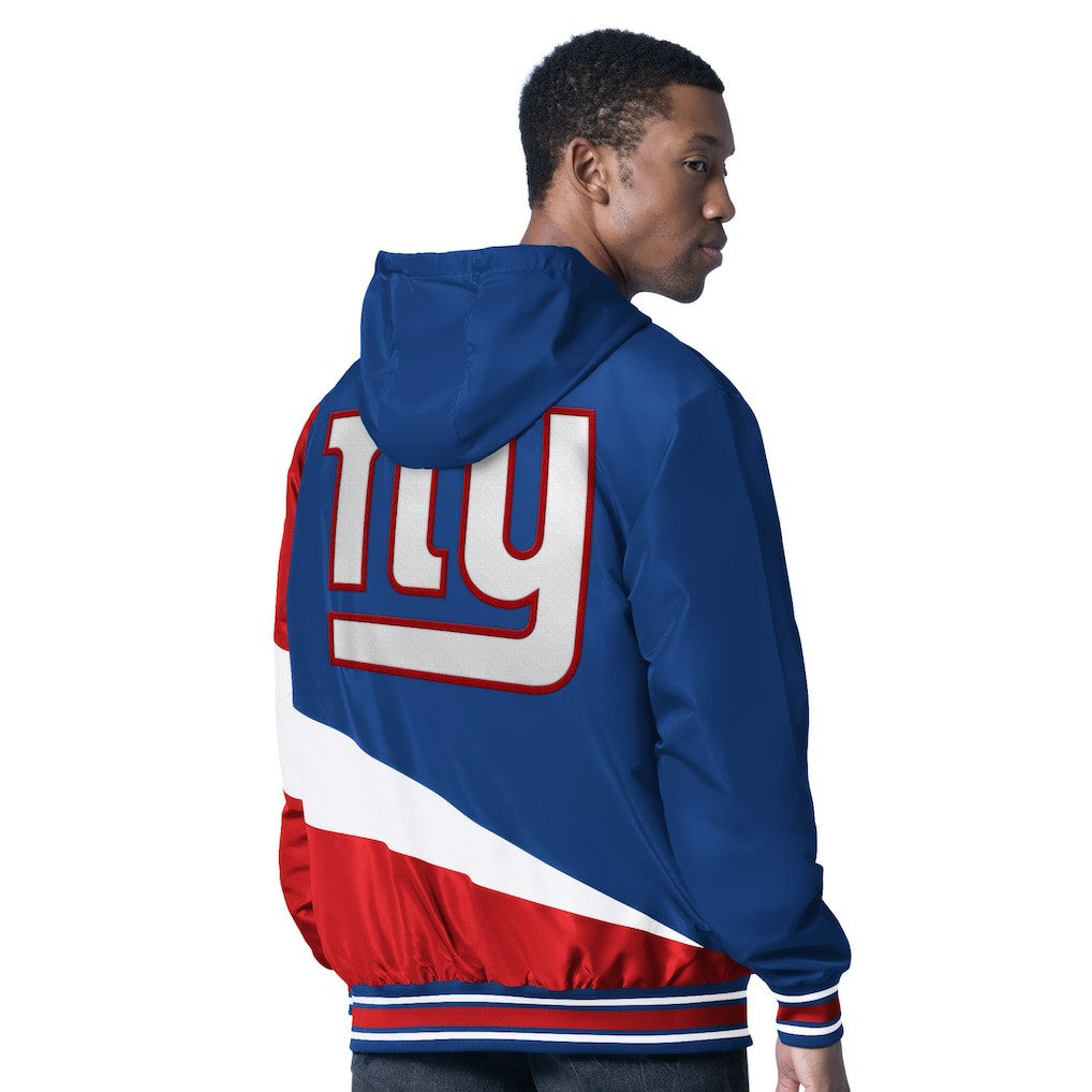 New York Giants G-III Sports by Carl Banks Dual Threat Reversable Full-Zip Hooded Jacket Royal/Charcoal