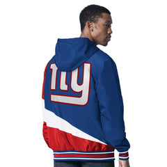 New York Giants G-III Sports by Carl Banks Dual Threat Reversable Full-Zip Hooded Jacket Royal/Charcoal