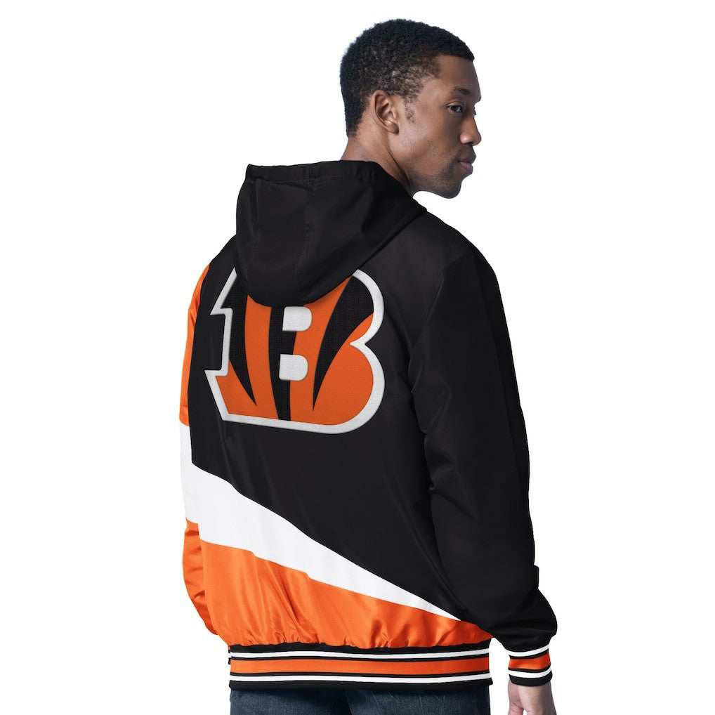 Cincinnati Bengals G-III Sports by Carl Banks Dual Threat Reversable Full-Zip Hooded Jacket Black/Charcoal