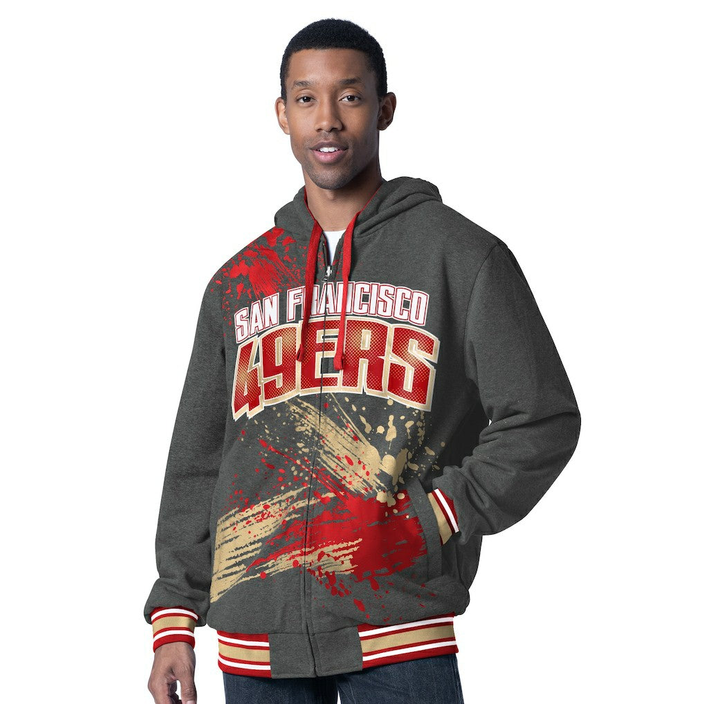 San Francisco 49ers G-III Sports by Carl Banks Dual Threat Reversable Full-Zip Hooded Jacket Scarlet/Charcoal