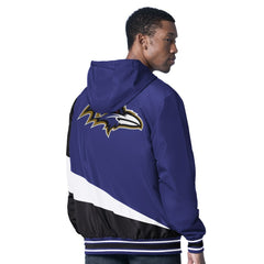 Baltimore Ravens G-III Sports by Carl Banks Dual Threat Reversable Full-Zip Hooded Jacket Purple/Charcoal