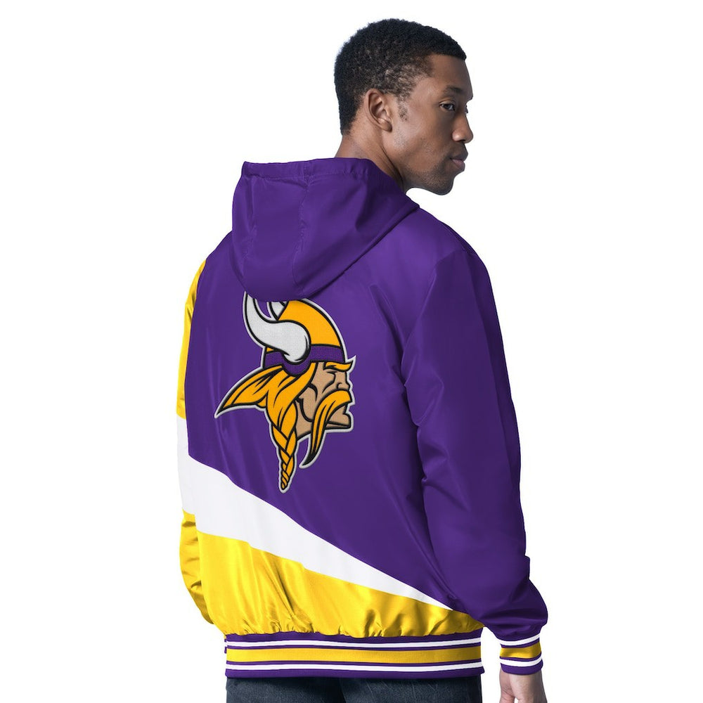 Minnesota Vikings G-III Sports by Carl Banks Dual Threat Reversable Full-Zip Hooded Jacket Purple/Charcoal