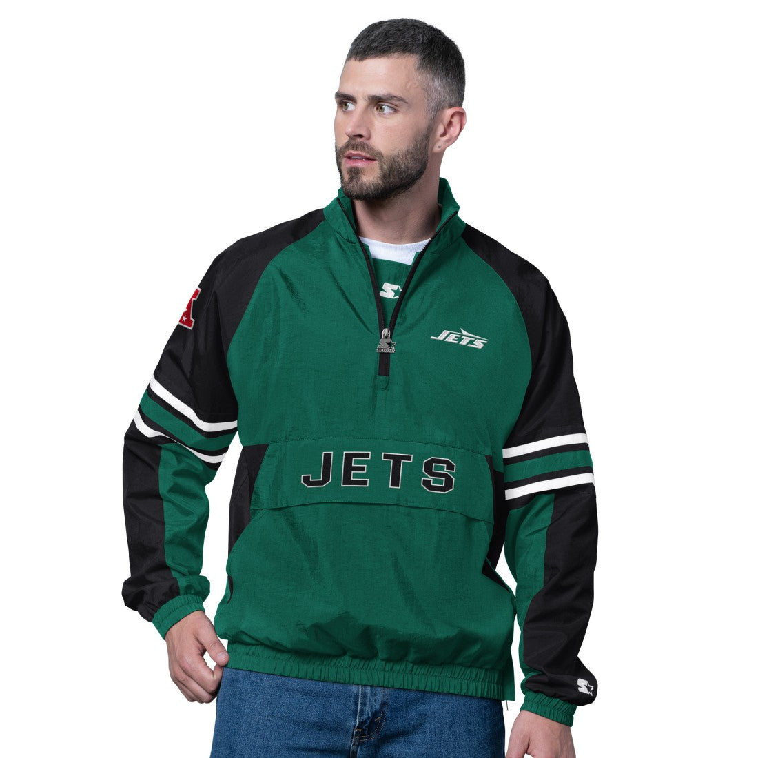 New York Jets Starter Prospect Half-Zip Pullover Green
