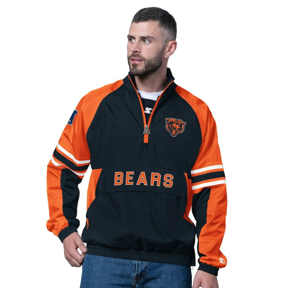 Chicago Bears Starter Prospect Half-Zip Pullover Navy