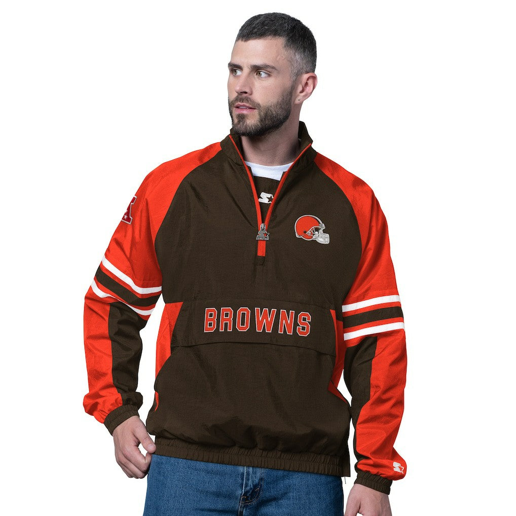 Cleveland Browns Starter Prospect Half-Zip Pullover Brown