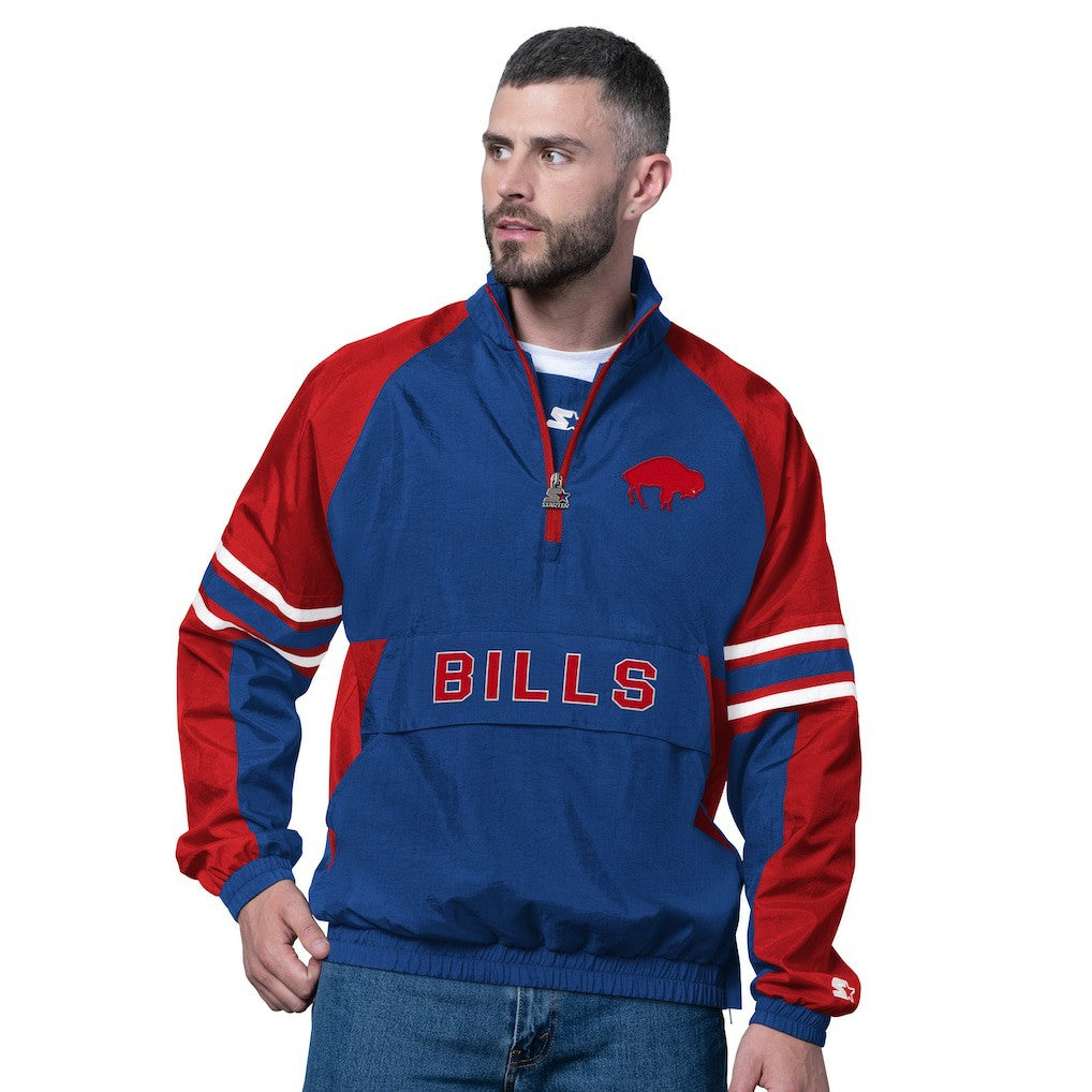 Buffalo Bills Starter Vintage Logo Prospect Half-Zip Pullover Royal