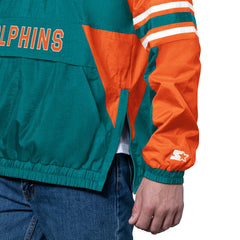 Miami Dolphins Starter Vintage Logo Prospect Half-Zip Pullover Aqua
