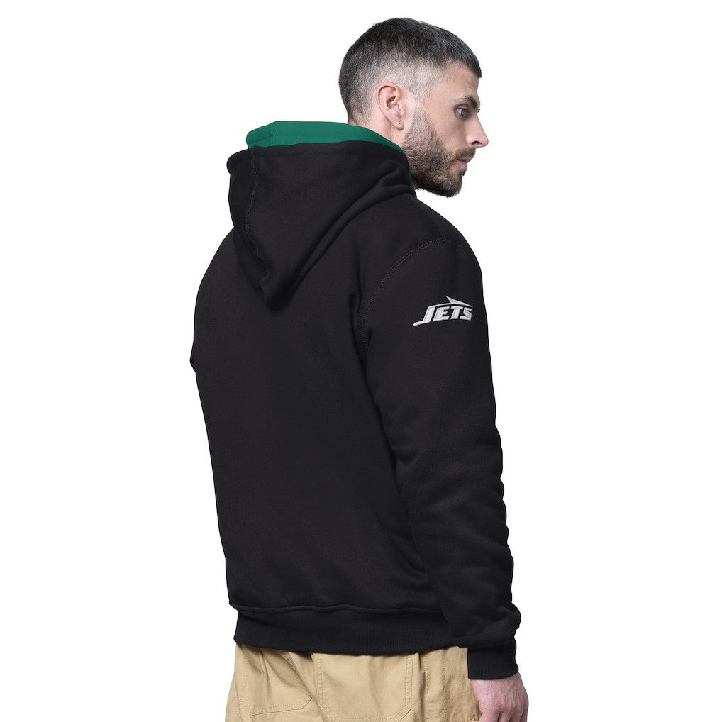 New York Jets Starter Big Shot Full-Zip Double Hoodie Black