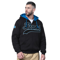 Detroit Lions Starter Big Shot Full-Zip Double Hoodie Black