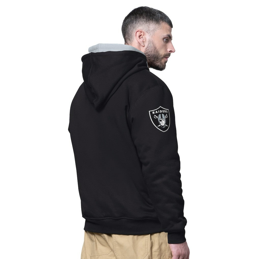 Las Vegas Raiders Starter Big Shot Full-Zip Double Hoodie Black
