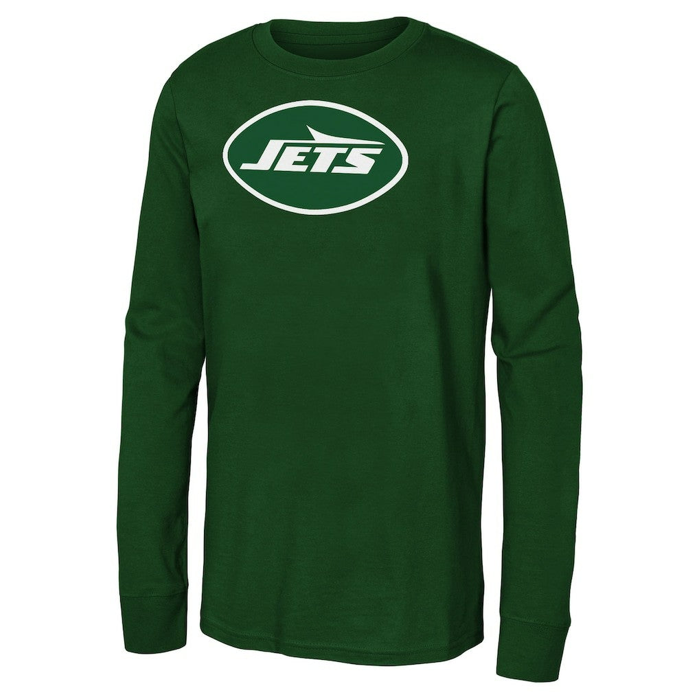 New York Jets Youth Primary Logo Long Sleeve T-Shirt Green