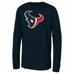 Houston Texans Youth Primary Logo Long Sleeve T-Shirt Navy
