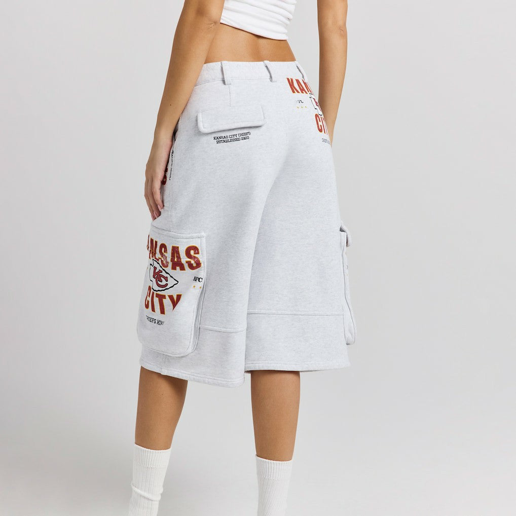 Kansas City Chiefs Off Season x NFL Women's Fleece Cargo Shorts Heather Gray