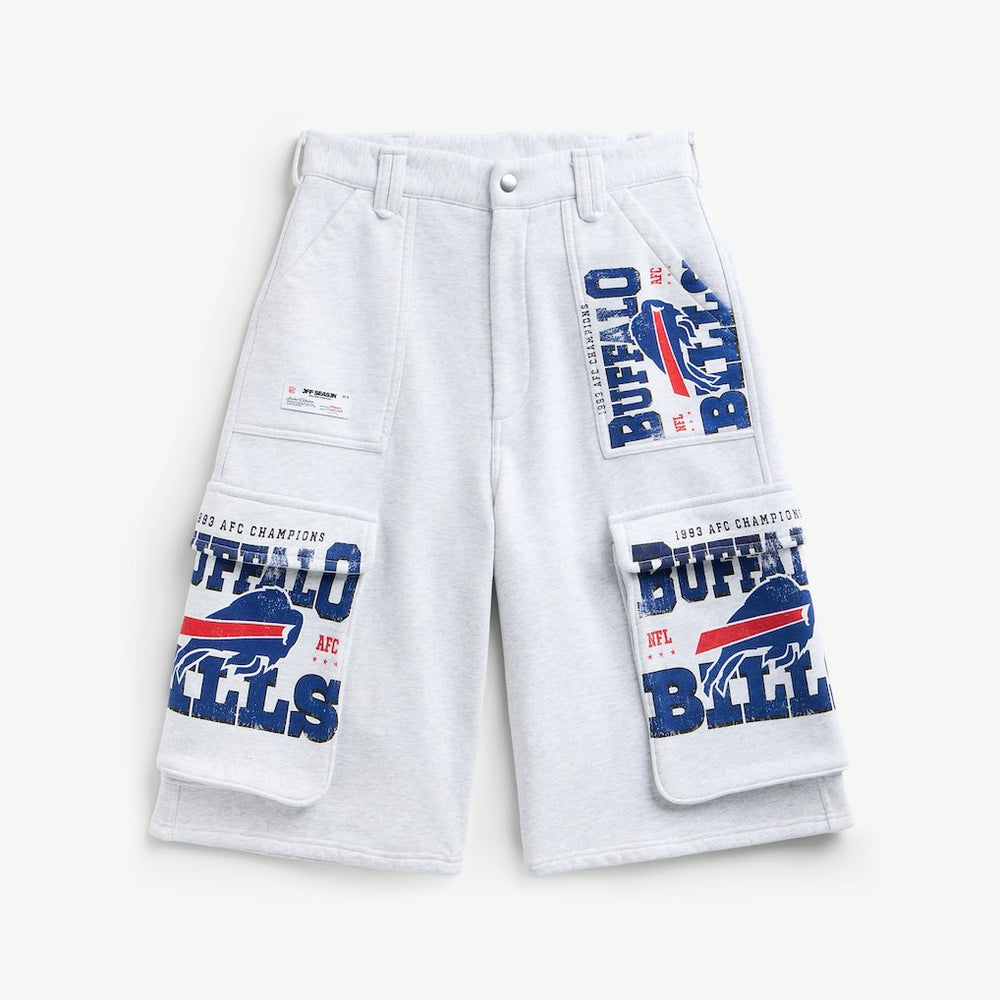 Buffalo Bills Off Season x NFL Women's Fleece Cargo Shorts Heather Gray