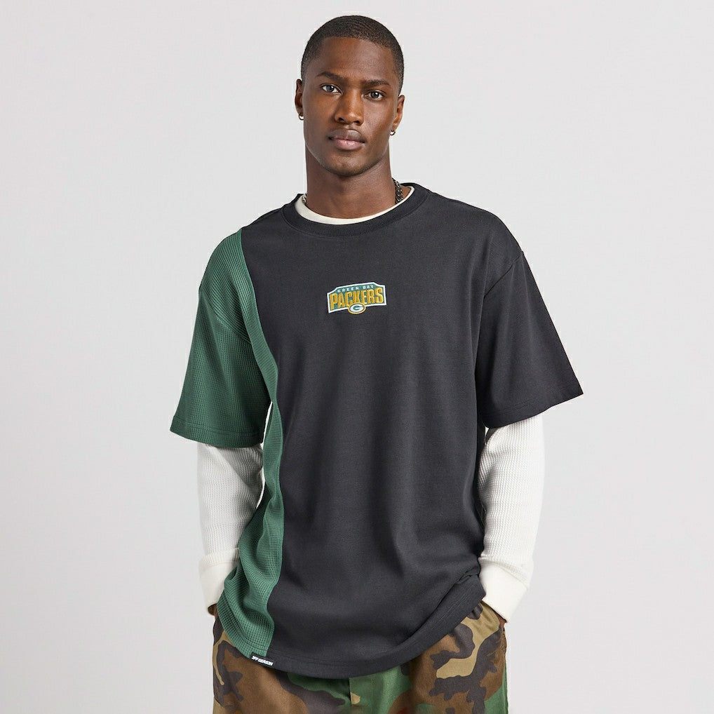 Green Bay Packers Off Season x NFL Unisex Spliced T-Shirt Black