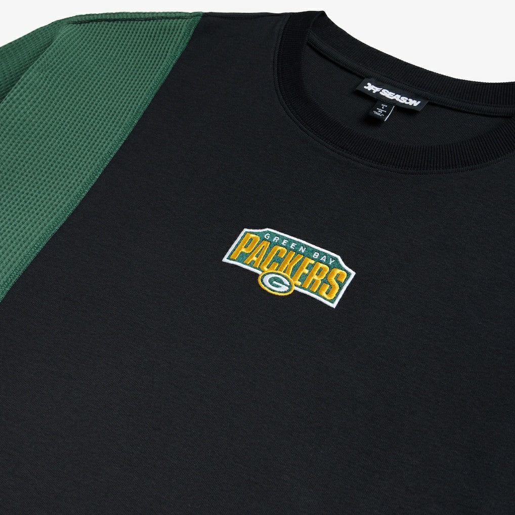 Green Bay Packers Off Season x NFL Unisex Spliced T-Shirt Black