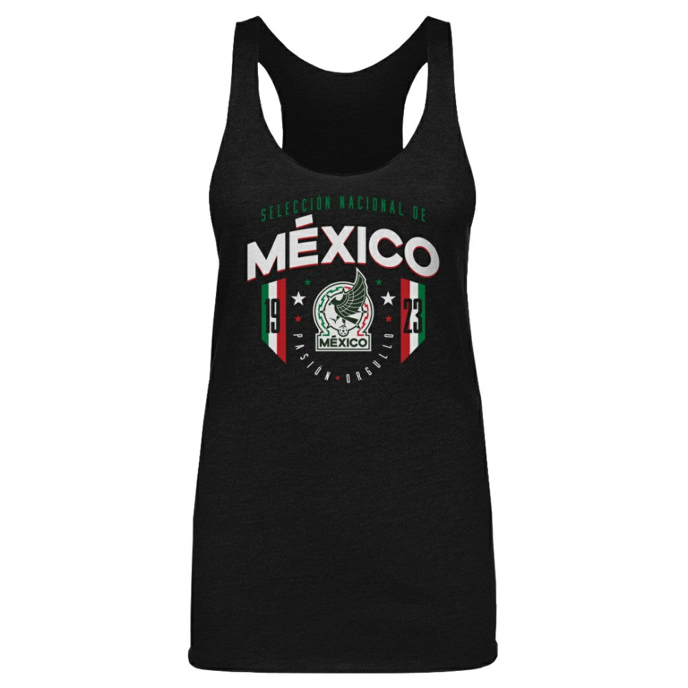 Mexico National Team 500 Level Women's Tri-Blend Tank Top Black shop