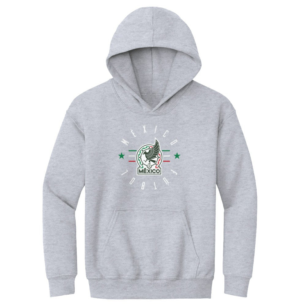 Mexico National Team 500 Level Youth Futbol Pullover Hoodie Gray