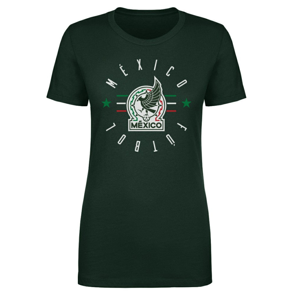 Mexico National Team 500 Level Women's Futbol T-Shirt Forest Green