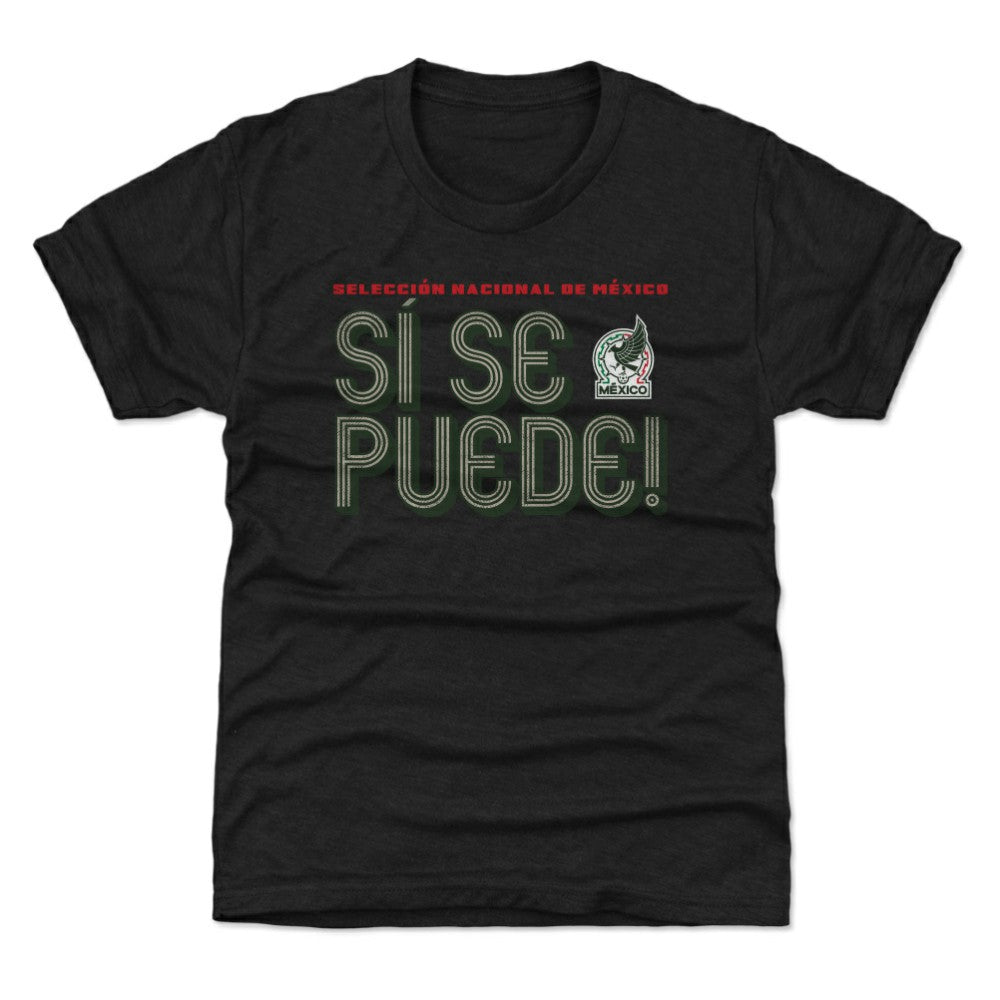 Mexico National Team 500 Level Youth Si Se Puede Inline Bold T-Shirt Black sale