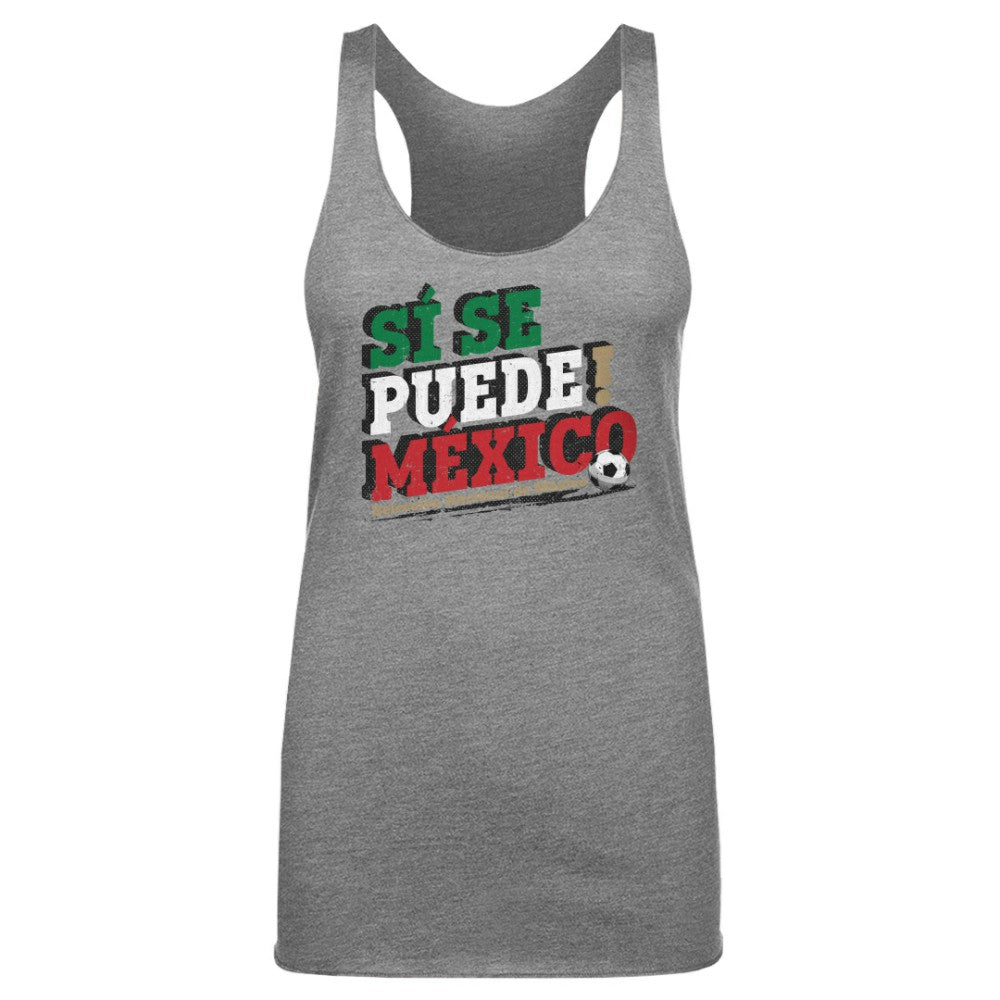 Mexico National Team 500 Level Women's Si Se Puede Tri-Blend Racerback Tank Top Gray sale