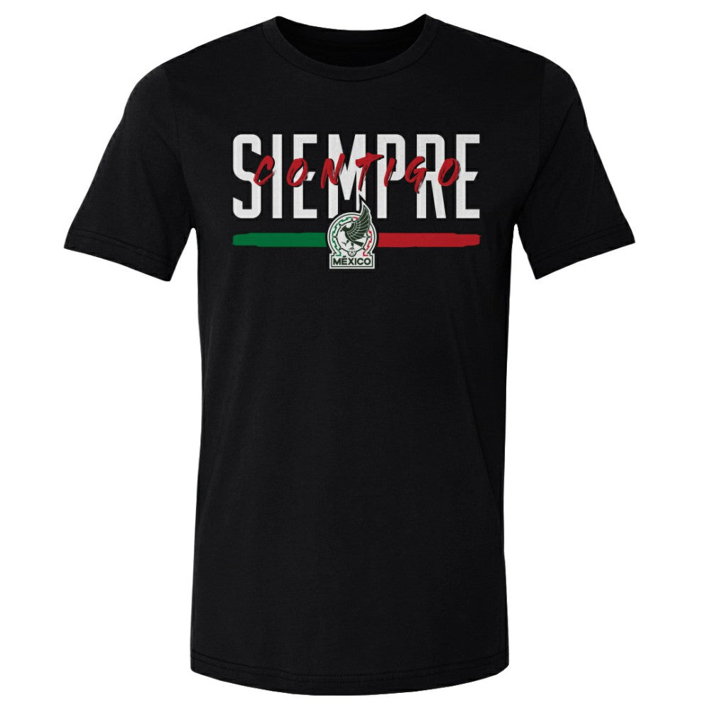 Mexico National Team 500 Level Siempre Contigo Cotton T-Shirt Black sale