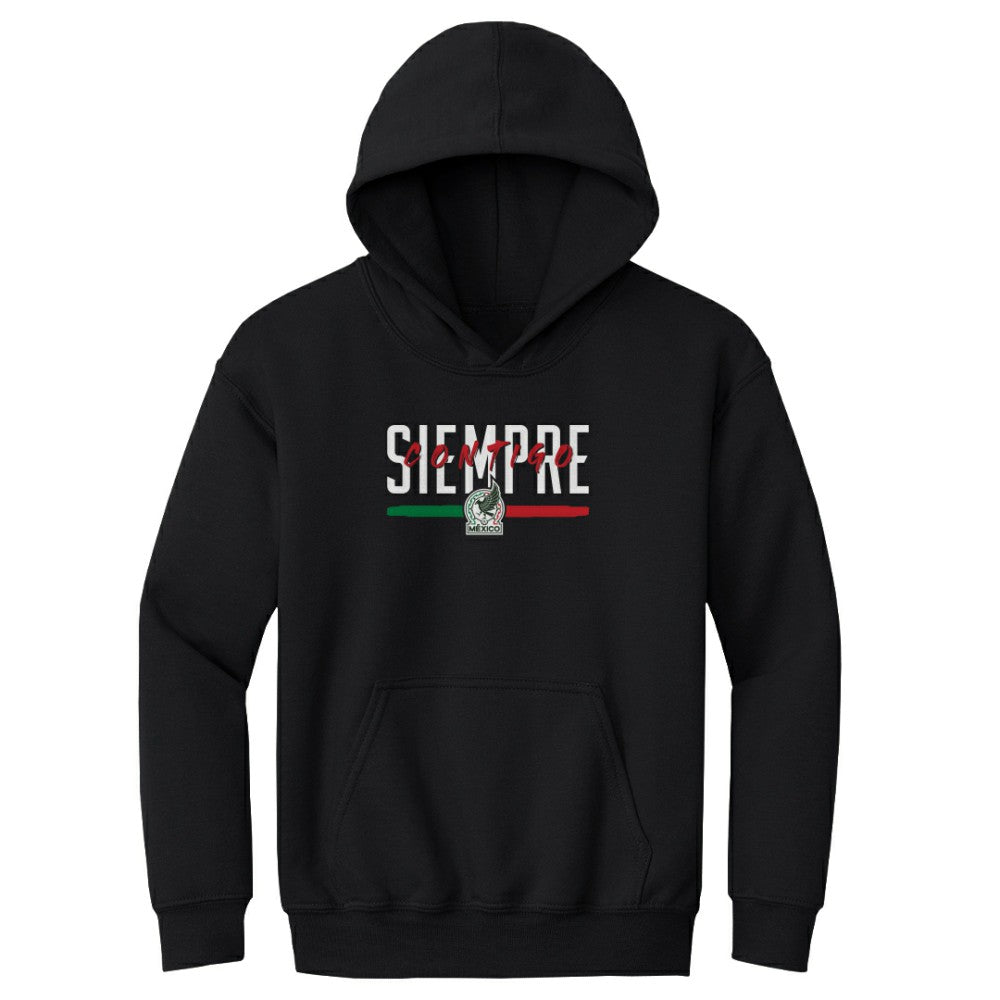 Mexico National Team 500 Level Youth Siempre Contigo Pullover Hoodie Black