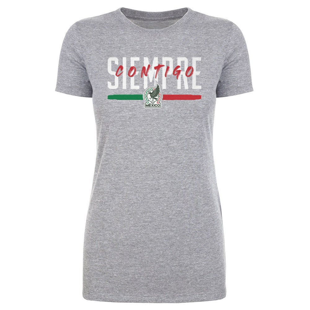 Mexico National Team 500 Level Women's Siempre Contigo T-Shirt Heather Gray shop