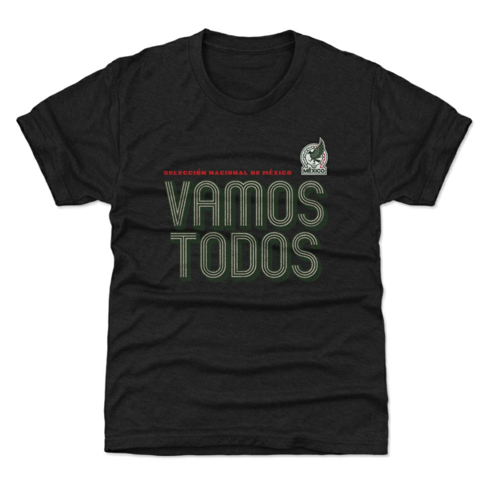 Mexico National Team 500 Level Youth Vamos Todos Inline Bold T-Shirt Black