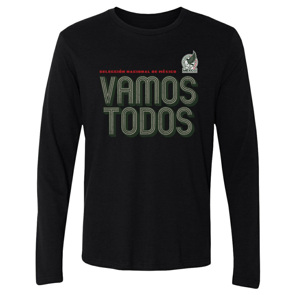 Mexico National Team 500 Level Vamos Todos Inline Bold Long Sleeve T-Shirt Black