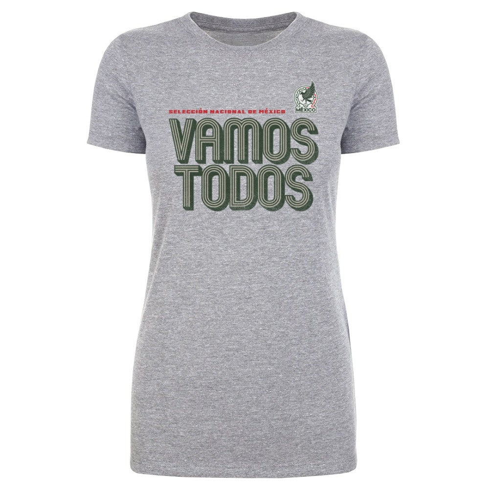 Mexico National Team 500 Level Women's Vamos Todos Inline Bold T-Shirt Heather Gray sale