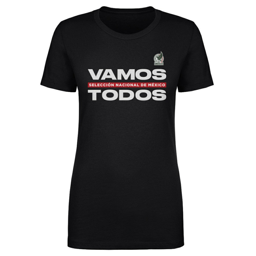 Mexico National Team 500 Level Women's Vamos Todos T-Shirt Black shop