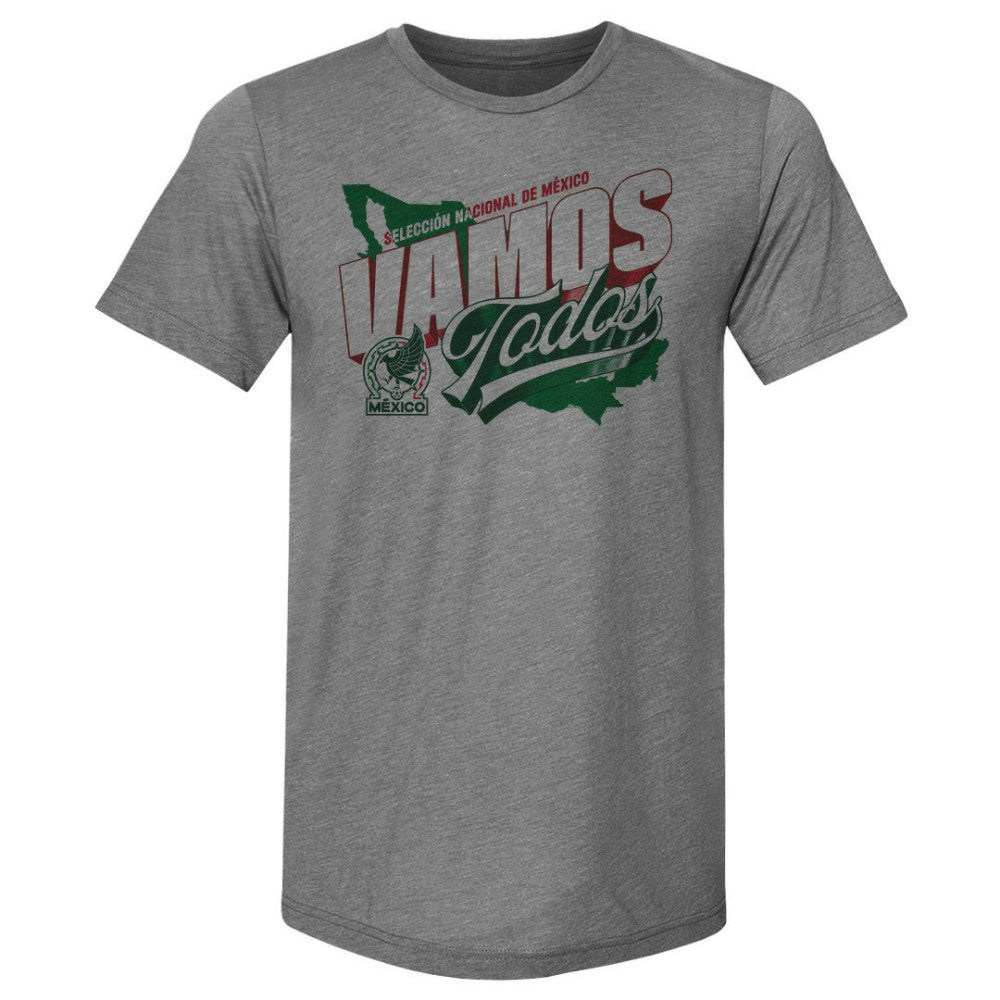 Mexico National Team 500 Level Vamos Todos Country Premium Tri-Blend T-Shirt Gray sale