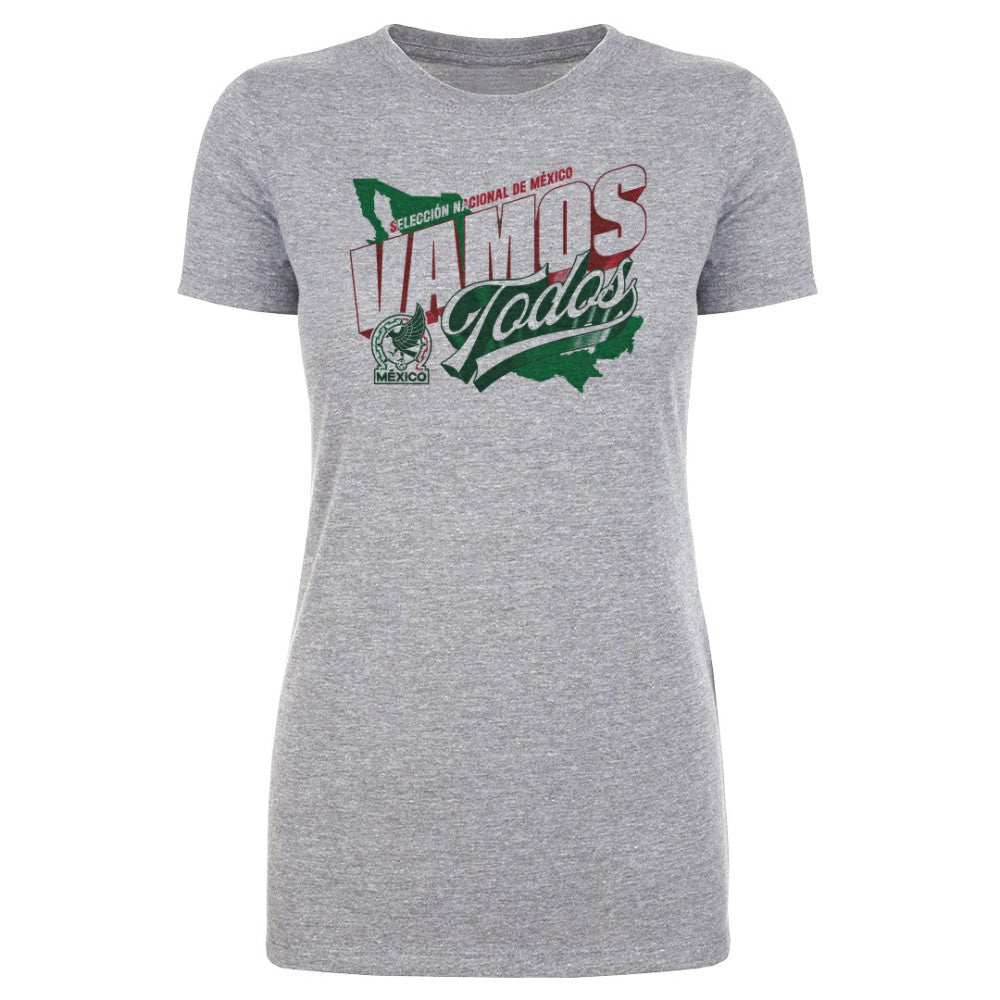 Mexico National Team 500 Level Women's Vamos Todos Country T-Shirt Heather Gray