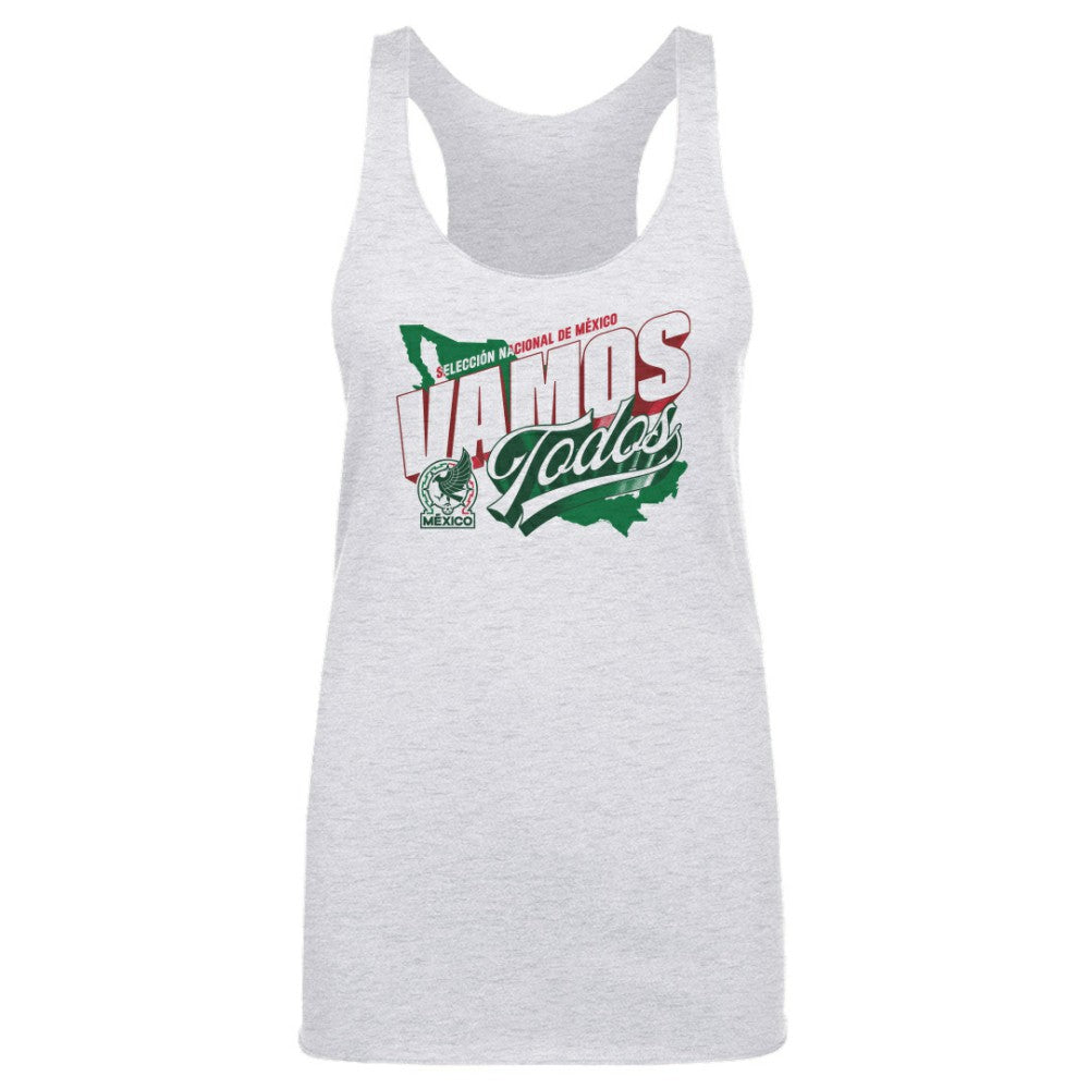 Mexico National Team 500 Level Women's Vamos Todos Country Tri-Blend Tank Top Gray shop