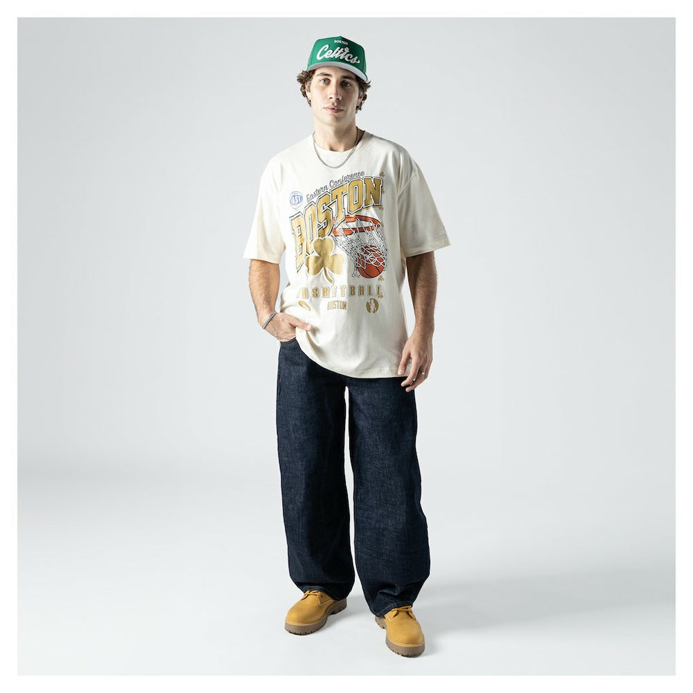 Boston Celtics Oversized City Edition Remix Vintage T-Shirt Cream