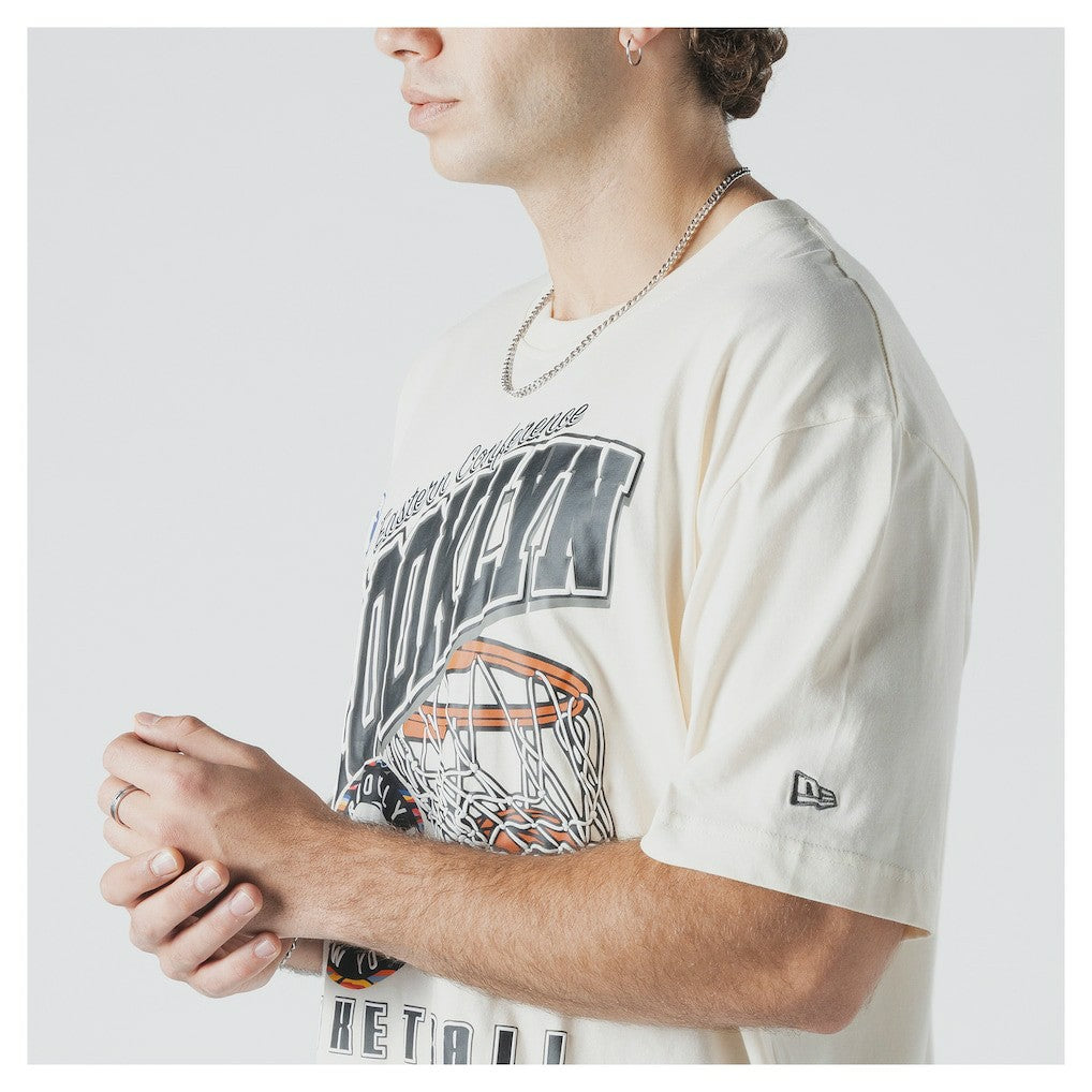 Brooklyn Nets Oversized City Edition Remix Vintage T-Shirt Cream