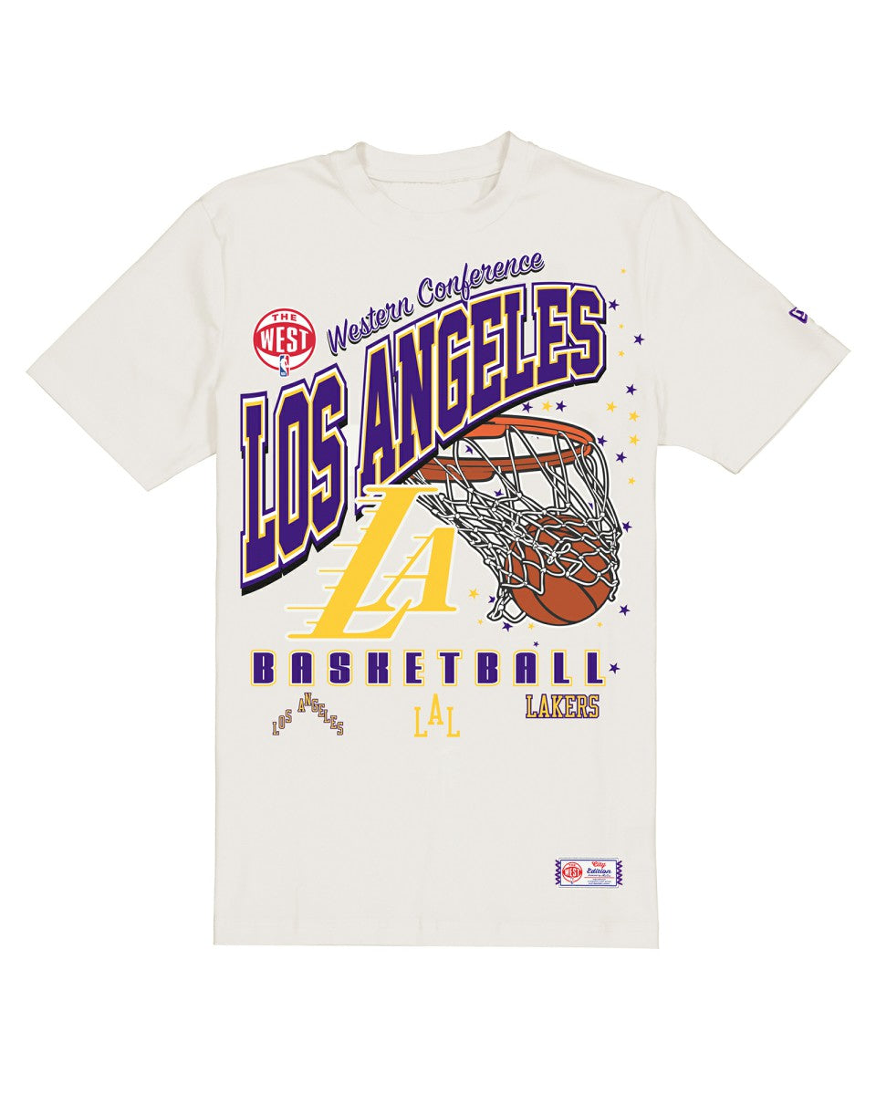 Los Angeles Lakers Oversized City Edition Remix Vintage T-Shirt Cream