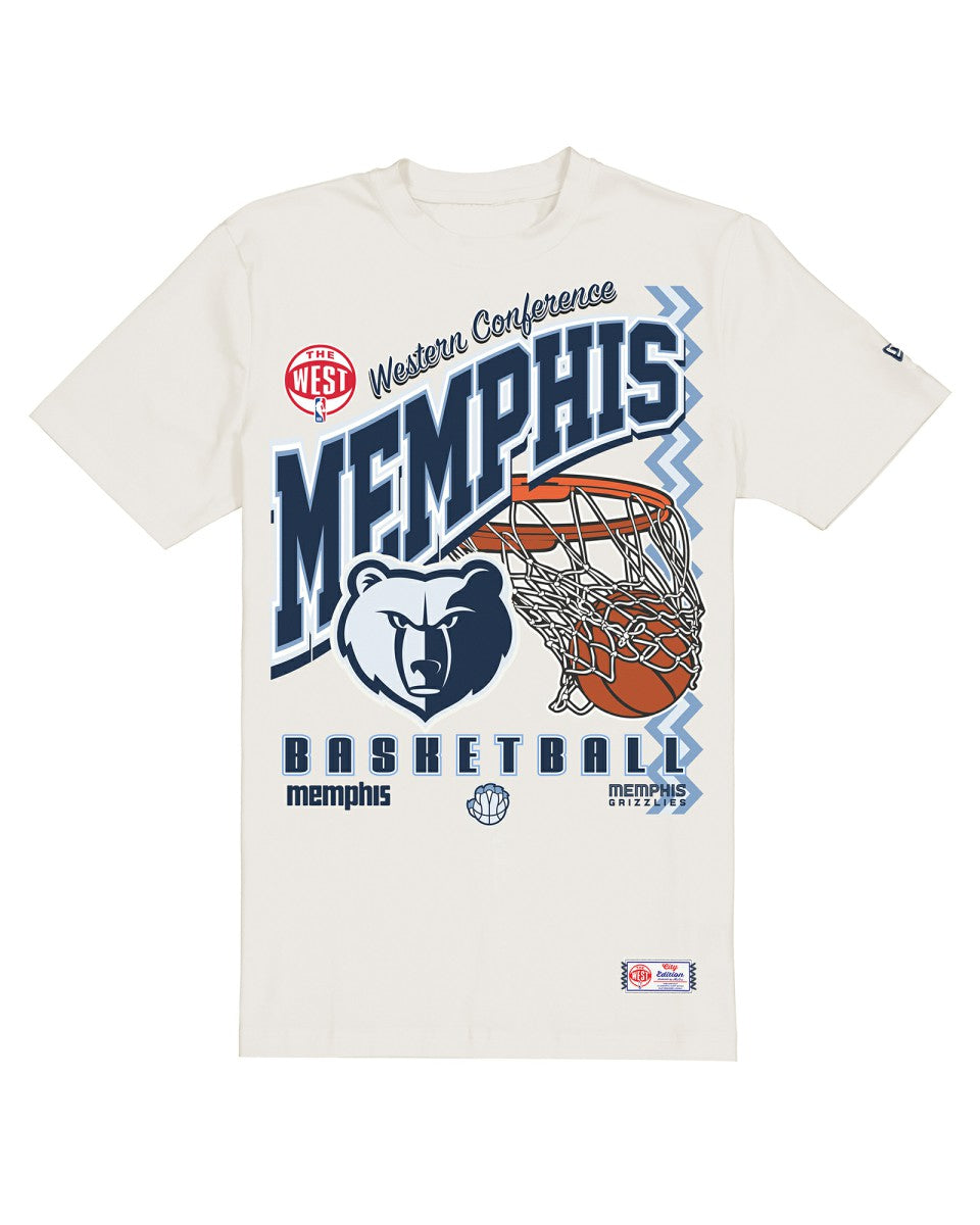 Memphis Grizzlies Oversized City Edition Remix Vintage T-Shirt Cream