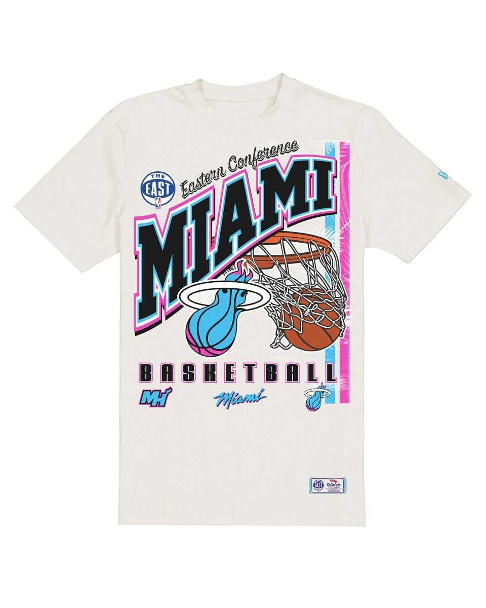 Miami Heat Oversized City Edition Remix Vintage T-Shirt Cream