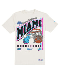 Miami Heat Oversized City Edition Remix Vintage T-Shirt Cream