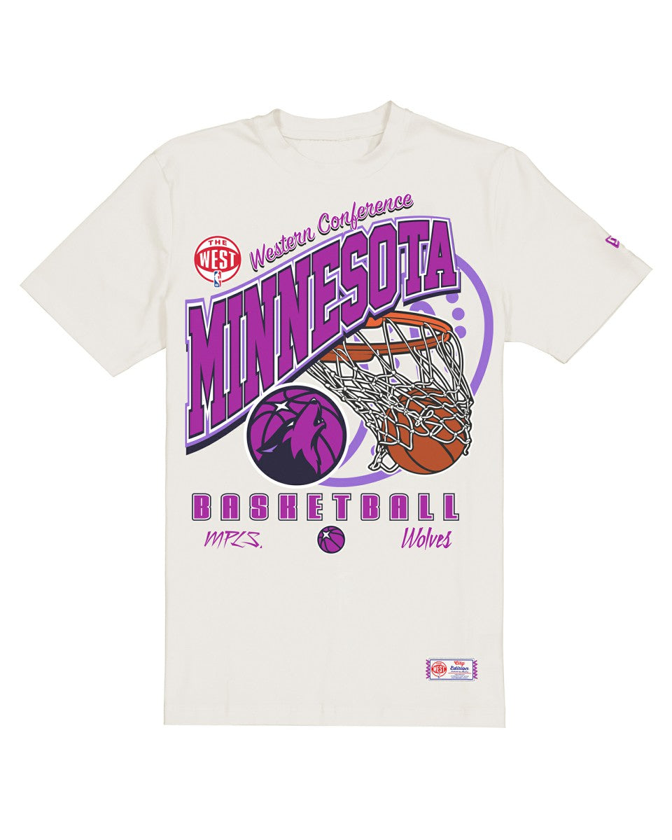 Minnesota Timberwolves Oversized City Edition Remix Vintage T-Shirt Cream