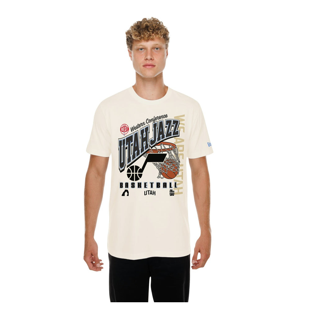 Utah Jazz Oversized City Edition Remix Vintage T-Shirt Cream