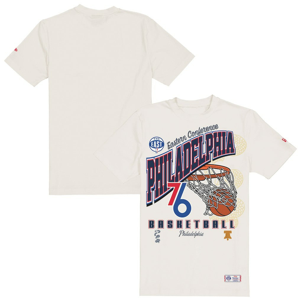 Philadelphia 76ers Oversized City Edition Remix Vintage T-Shirt Cream