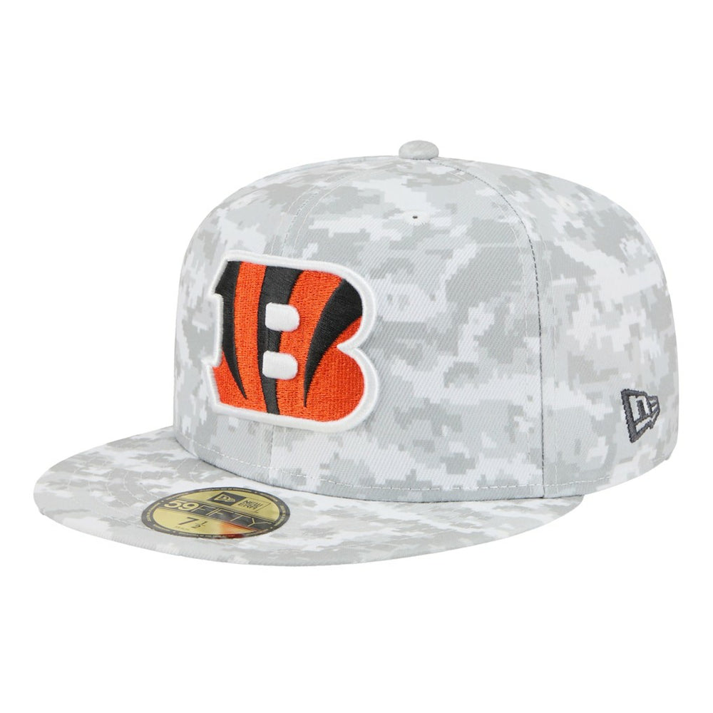 Cincinnati Bengals New Era 2025 Salute to Service Fan Pack 59FIFTY Fitted Hat White