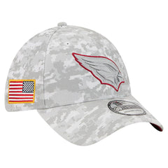 Arizona Cardinals New Era 2025 Salute to Service Digital Camo Fan Pack 39THIRTY Flex Hat White