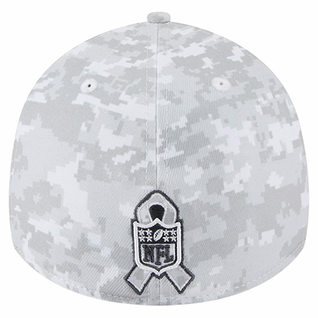 Baltimore Ravens New Era 2025 Salute to Service Digital Camo Fan Pack 39THIRTY Flex Hat White