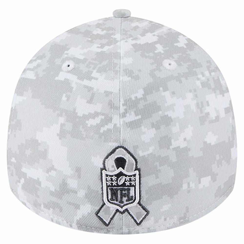 Baltimore Ravens New Era 2025 Salute to Service Digital Camo Fan Pack 39THIRTY Flex Hat White